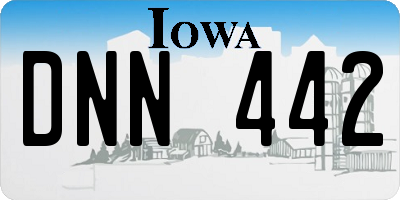 IA license plate DNN442