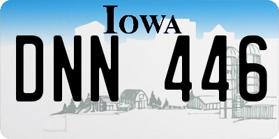 IA license plate DNN446