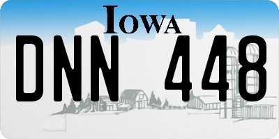 IA license plate DNN448