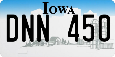 IA license plate DNN450