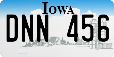 IA license plate DNN456
