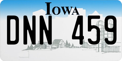 IA license plate DNN459