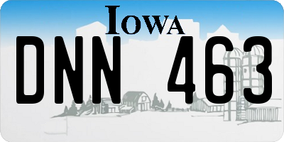 IA license plate DNN463