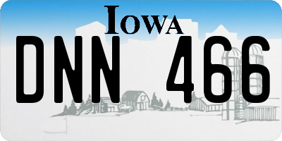 IA license plate DNN466