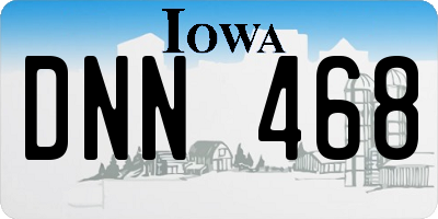IA license plate DNN468
