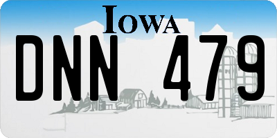 IA license plate DNN479