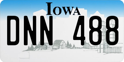 IA license plate DNN488