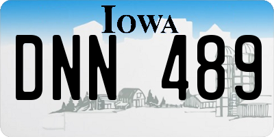 IA license plate DNN489