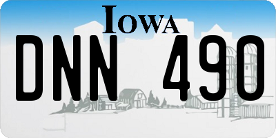 IA license plate DNN490