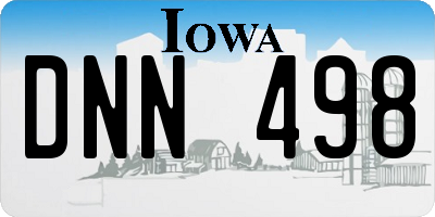 IA license plate DNN498