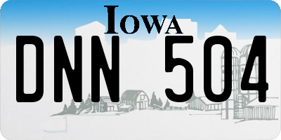 IA license plate DNN504