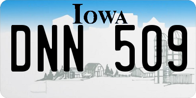 IA license plate DNN509