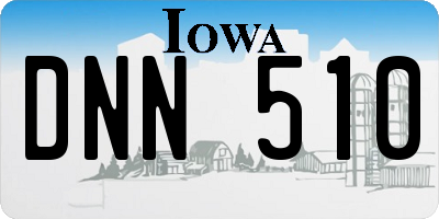 IA license plate DNN510