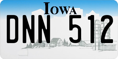 IA license plate DNN512