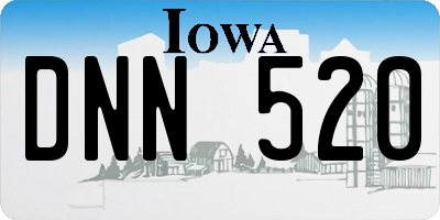 IA license plate DNN520