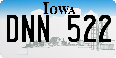 IA license plate DNN522