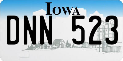 IA license plate DNN523