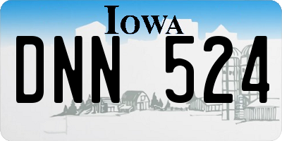 IA license plate DNN524