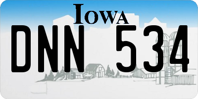IA license plate DNN534