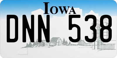 IA license plate DNN538
