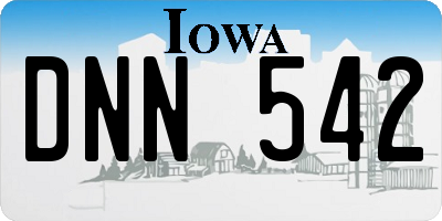 IA license plate DNN542