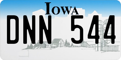 IA license plate DNN544