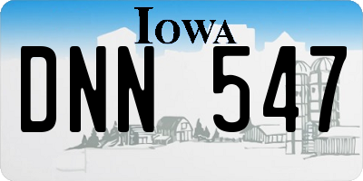 IA license plate DNN547