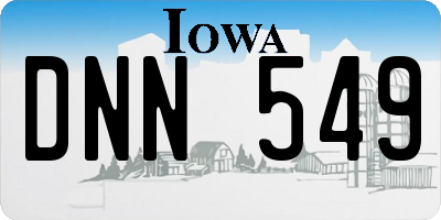 IA license plate DNN549