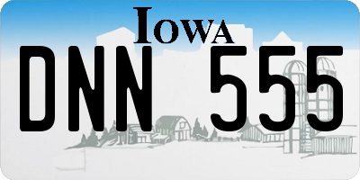 IA license plate DNN555