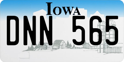 IA license plate DNN565