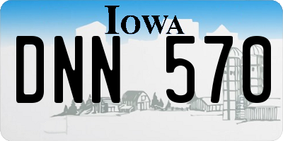 IA license plate DNN570