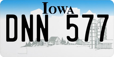 IA license plate DNN577