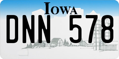 IA license plate DNN578