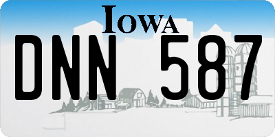 IA license plate DNN587