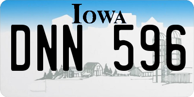IA license plate DNN596