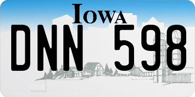 IA license plate DNN598