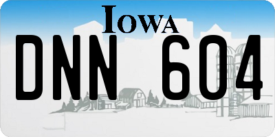 IA license plate DNN604