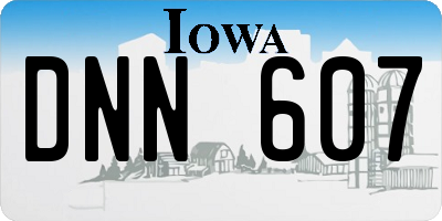 IA license plate DNN607