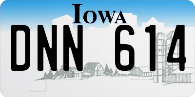 IA license plate DNN614