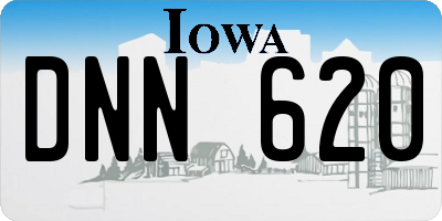 IA license plate DNN620