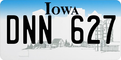 IA license plate DNN627