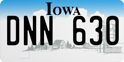 IA license plate DNN630