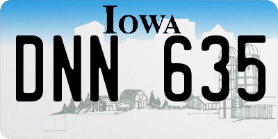 IA license plate DNN635