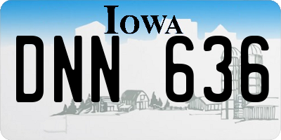 IA license plate DNN636