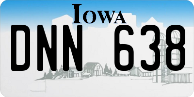 IA license plate DNN638
