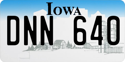 IA license plate DNN640