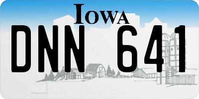 IA license plate DNN641