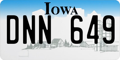 IA license plate DNN649