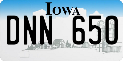 IA license plate DNN650