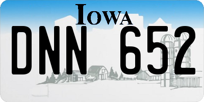IA license plate DNN652